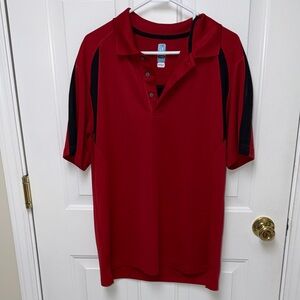 PGA Tour Red and Black Polo Shirt